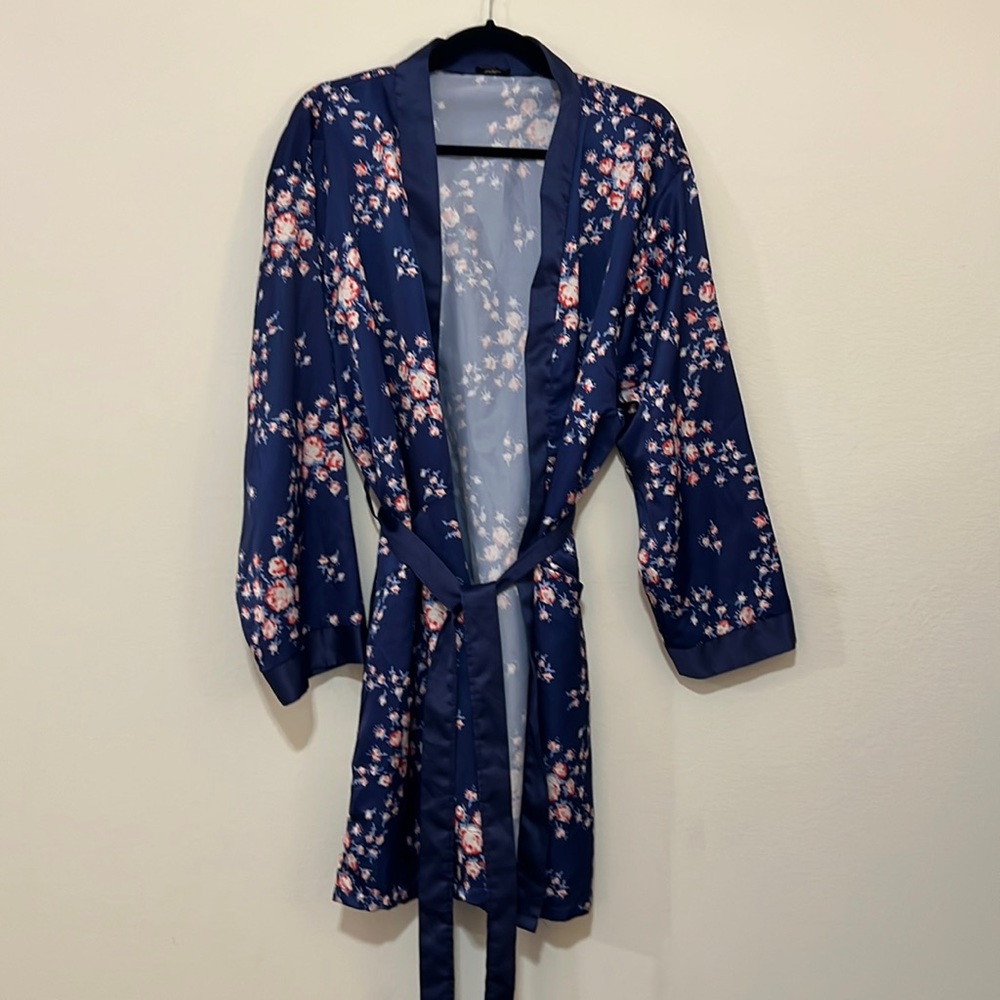 Morgan Lane Blue Flowered Robe